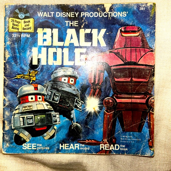 Vintage Walt Disney The Black Hole Sci-Fi See Hear Read Book Only 1979 - Picture 1 of 8